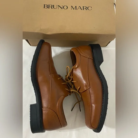 Bruno Marc Boy's Classic Oxfords Dress Shoes
Size 3 
SBOX226K
Brown - Picture 1 of 12